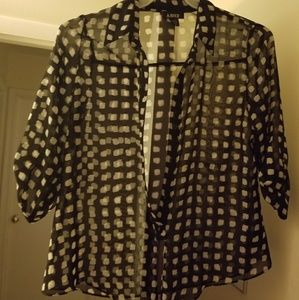 A. Byer Womens Polka Dot Button Down size LG